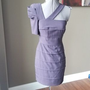 Rare Black Halo One Shoulder Purple Dress